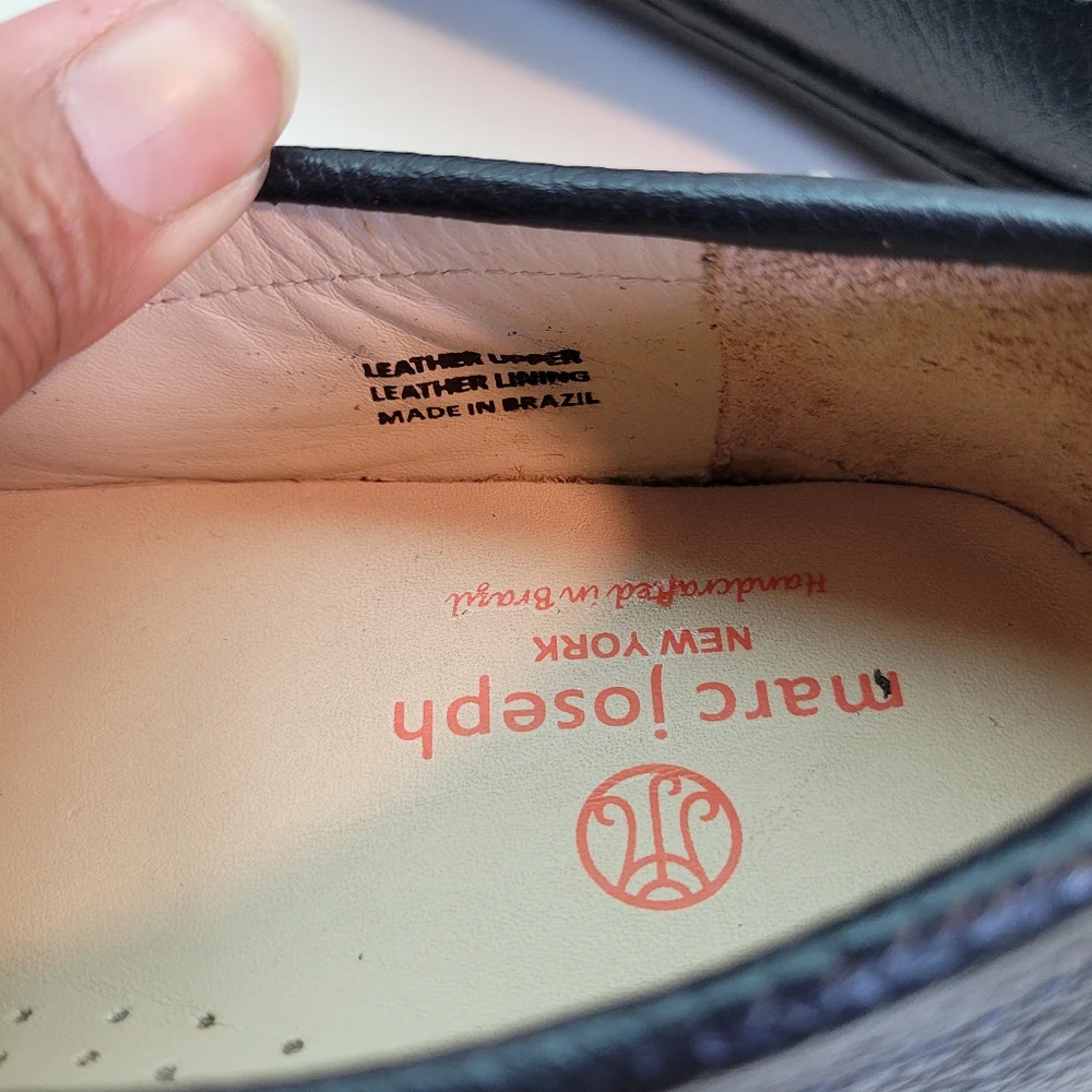 MARC JOSEPH NEW YORK Kids Boys/Girls Leather Navy blue loafers Size 4.5